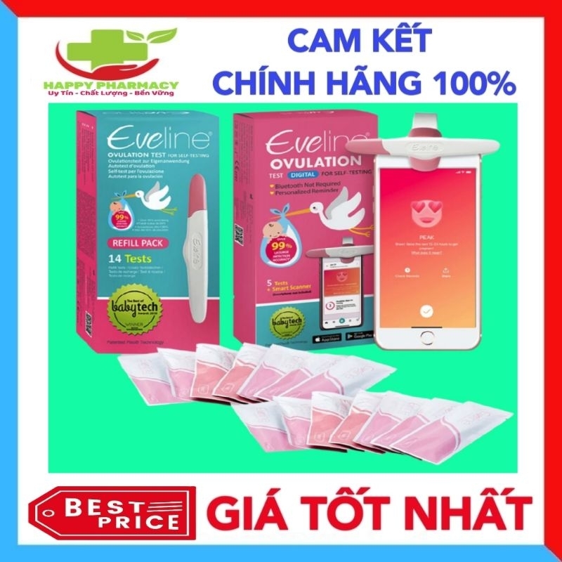 [Chính hãng] 1 Que Lẻ Eveline Care KHÔNG CÓ ĐẦU ĐỌC - Que Thử Rụng Trứng Điện Tử Eveline Care