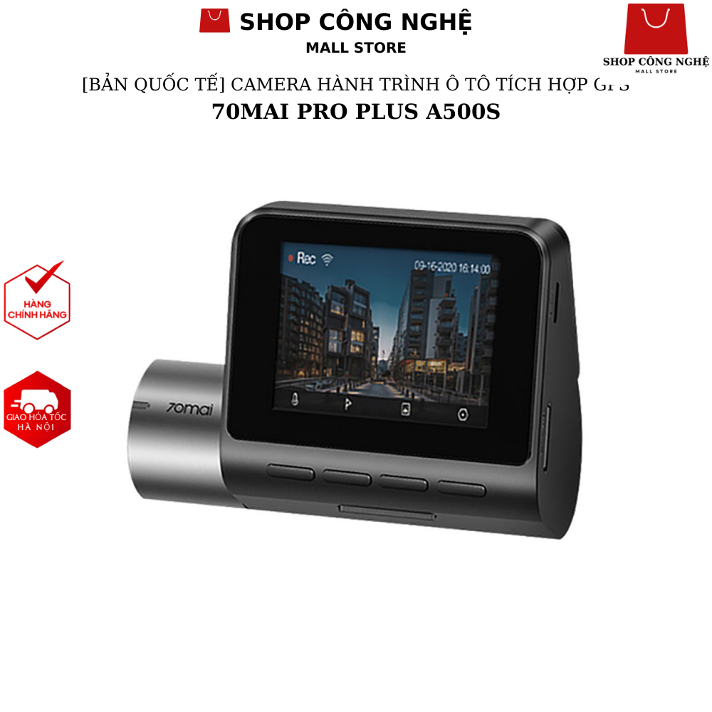 [Bản quốc tế] Camera hành trình ô tô 70MAI Pro Plus A500S tích hợp sẵn GPS