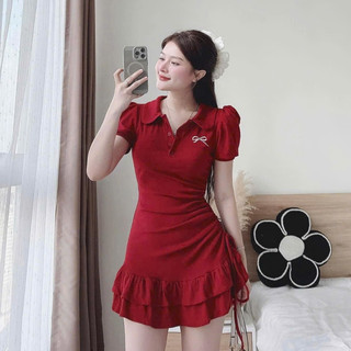 Đầm MAXI Cổ Yếm  Dáng Xòe Chất Liệu vải Xốp Nhẹ, hình thật ,đẹp sang chảnh đủ màu