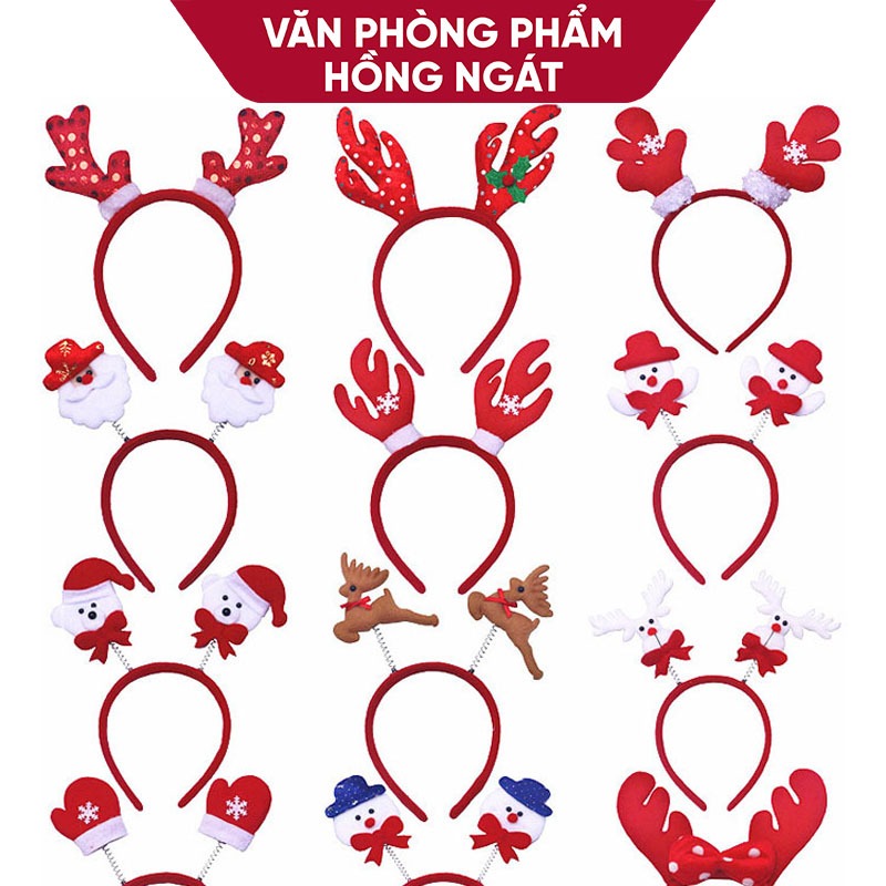 Bờm Noel⭐ băng đô cài tóc đồ dùng làm quà tặng trong mùa giáng sinh N042