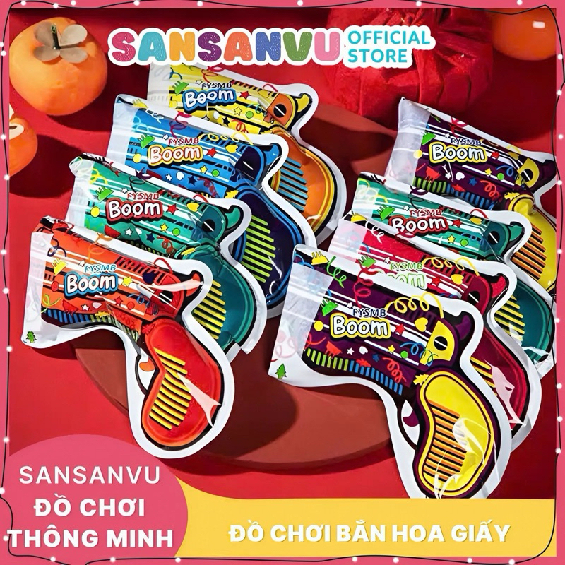 Combo 20 súng bắn hoa giấy, pháo giấy trang trí lễ hội, sinh nhật , tết