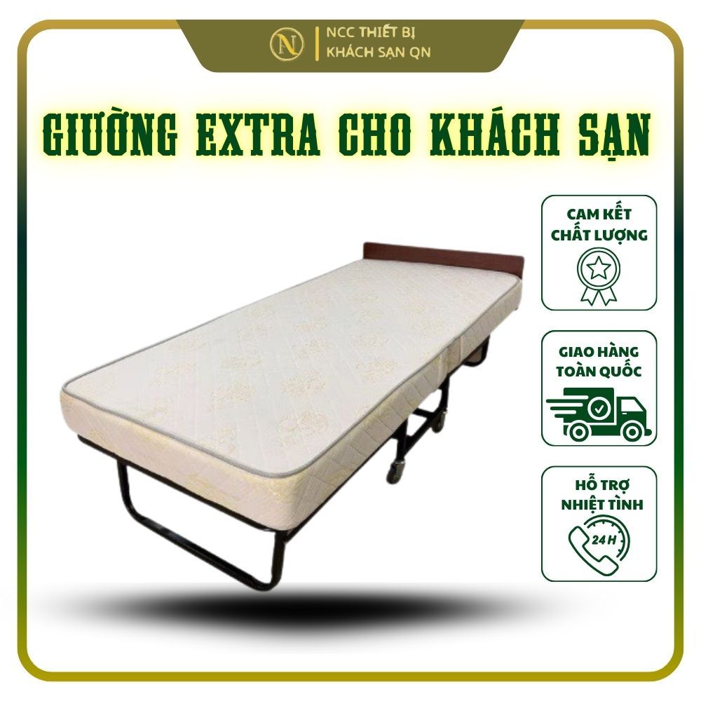 Giường Extra Bed Cho Khách Sạn Mã SP JH-004/004C Kích Thước 95x195x40/45cm Đệm Dày 15cm, 9cm