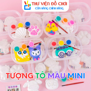 Tô tượng thạch cao mini cute dễ thương cho bé, đồ dùng làm quà tặng học sinh - Thư Viện Đồ Chơi
