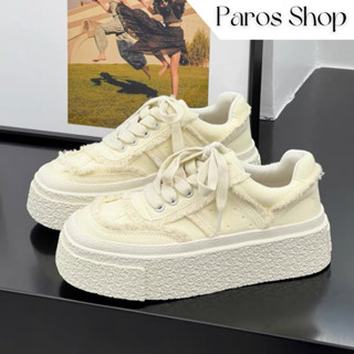 Giày nữ thể thao vải tua rua đế tăng chiều cao ( FULL BOX )