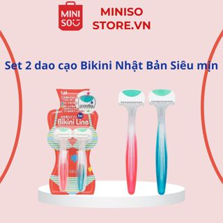 Set 2 dao cạo dành cho vùng bikini Kai Bikini Line Razor lưỡi thép không gỉ; Dao cạo vùng kín cho nữ