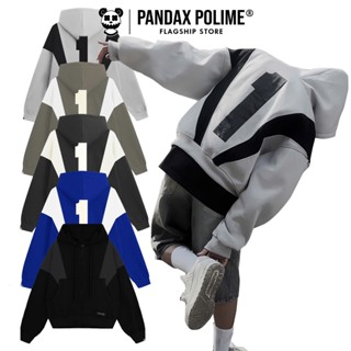 Áo Hoodie boxy blockcore jersey 2 lớp zip khoá kéo khoác nỉ form rộng chống nắng nam nữ unisex local brand pandax polime