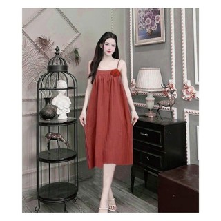 Đầm Ngủ Lụa 2 Dây Cho Nữ Mặc Nhà