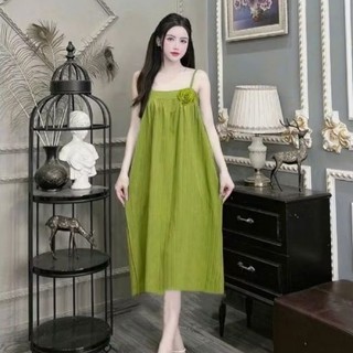 Đầm Ngủ Lụa 2 Dây Cho Nữ Mặc Nhà