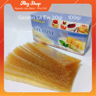 Gelatin Ewald dạng lá ⚡ HÀNG CAO CẤP ⚡ lá Gelatin giúp làm đông bánh kẹo