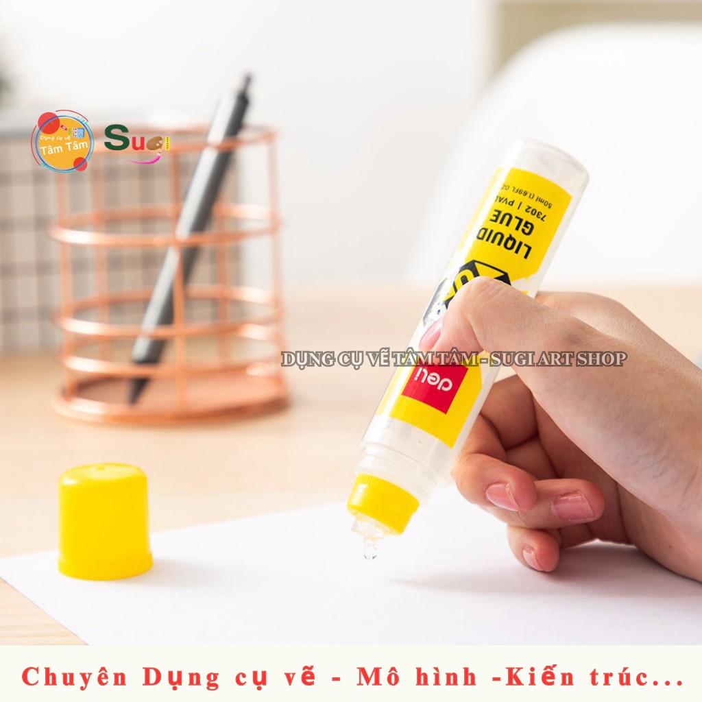 [ SUGI ART SHOP ] Hồ Nước,Keo Nước DeLi 7302(50ml)