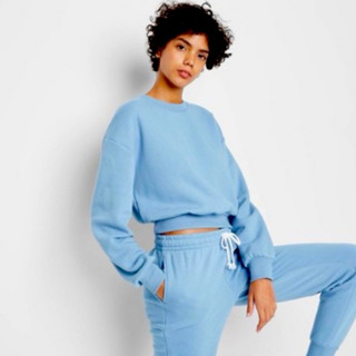  Áo croptop nỉ bông xuất dư xịn  5 MÀU  