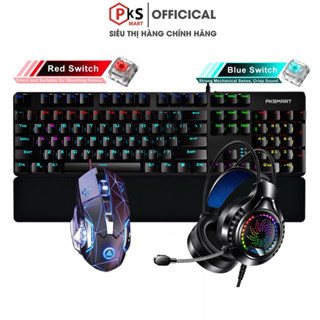 COMBO Bàn Phím Chuột Tai Nghe Gaming - SKP 8401 +G15+Q7 - LED 20 Hiệu Ứng - BLUE SWITCH - Dùng Cho Máy tính laptop