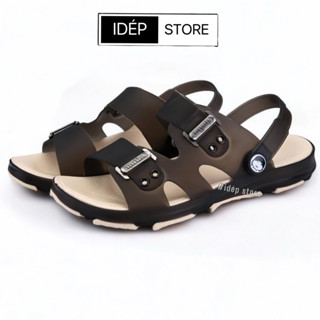 Dép Sandal Nam Nhựa Dẻo 2 Quai Siêu Nhẹ Chống Nước iDÉP GL037 Dép Xăng Đan Quai Hậu Đi Mưa Đi Biển