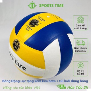 Quả bóng chuyền hãng Động Lực DL200 hàng chuẩn có tặng kim bơm và lưới đựng bóng