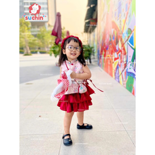 [ Thiết Kế] Sét bộ Áo Chân Váy Bé Gái 2025 từ 7kg đến 20kg