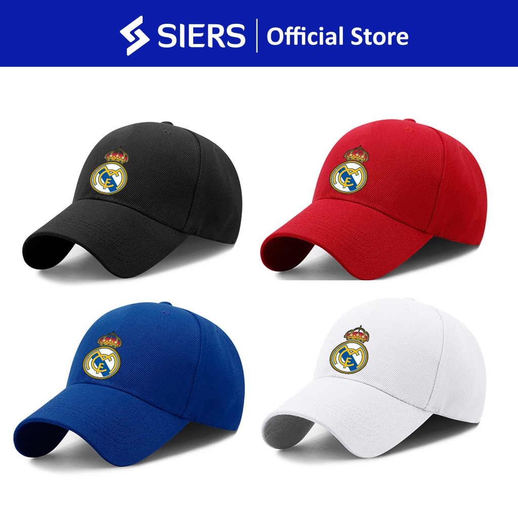 Nón lưỡi trai thể thao bóng đá in logo Real Madrid giải Laliga, chất kaki dày dặn kaki 65/35