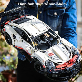 Mô hình lắp ráp siêu xe technic POSCHE 911 RSR tỉ lệ 1:10 1610 PCS cung cấp bảo hành bởi Anhstank