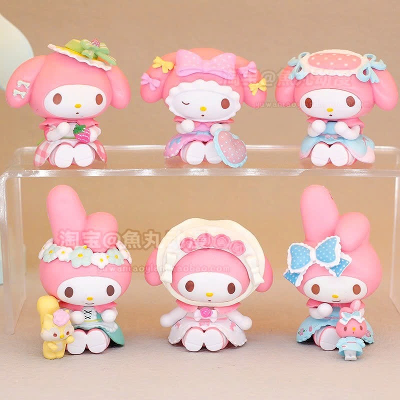 Blind box sét 6 mô hình melody, set 6 hộp quà bí mật melody, melody, Mô hình quà tặng ngẫu nhiên