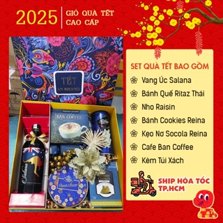 [HOẢ TỐC 2h HCM] Set Hộp Quà Tết 2025 Hoa Khai Phú Quý Sang Trọng Thích Hợp Để Biếu Tặng Dịp Năm Mới