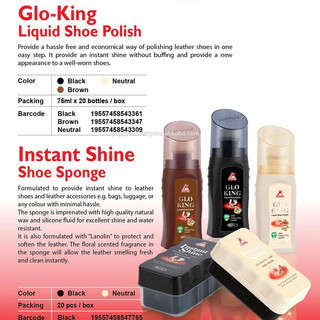 Xi nước đánh giày dạng nước Glo King 75ml dùng đánh cho giày dép và đồ da