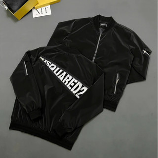  Áo Khoác Gió Bomber DSQ Bản Khóa Mix Chữ Chéo Lưng Siêu Nét_Áo Gió Bomber Chất Gió Áo gió DSQ 2 lớp 