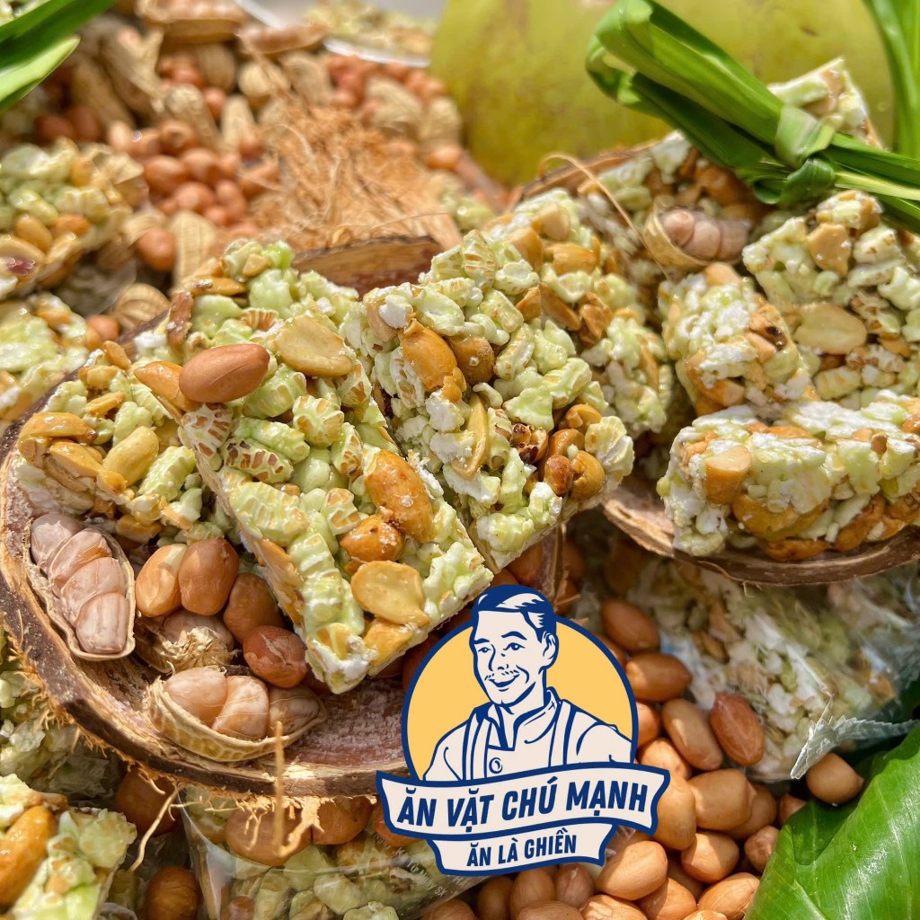 Cốm Nếp Đậu Phộng Lá Dứa Cốt Dừa