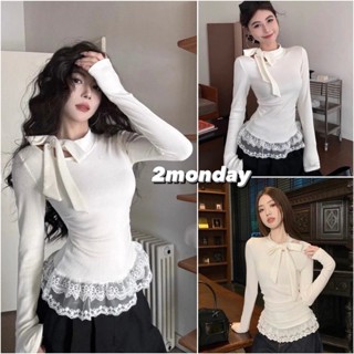   HÀNG QC  LOẠI 1  ÁO THUN NƠ DÀI TAY CỔ THẮT NƠ PHỐI VIỀN REN TIỂU THƯ SIÊU XINH A34 