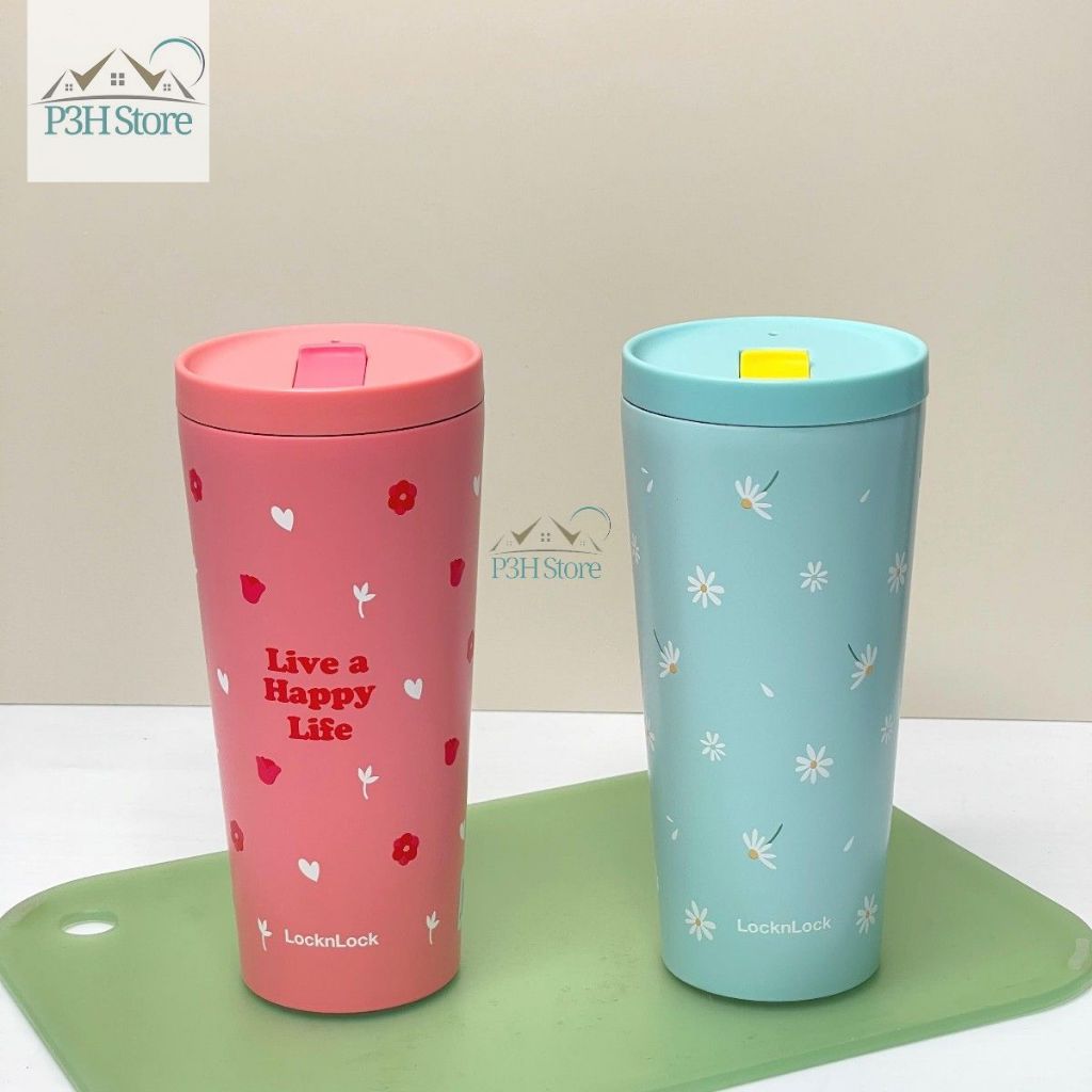 Ly giữ nhiệt LocknLock 540ml Lovely Tumbler LHC4279 BÔNG HOA P3H Store