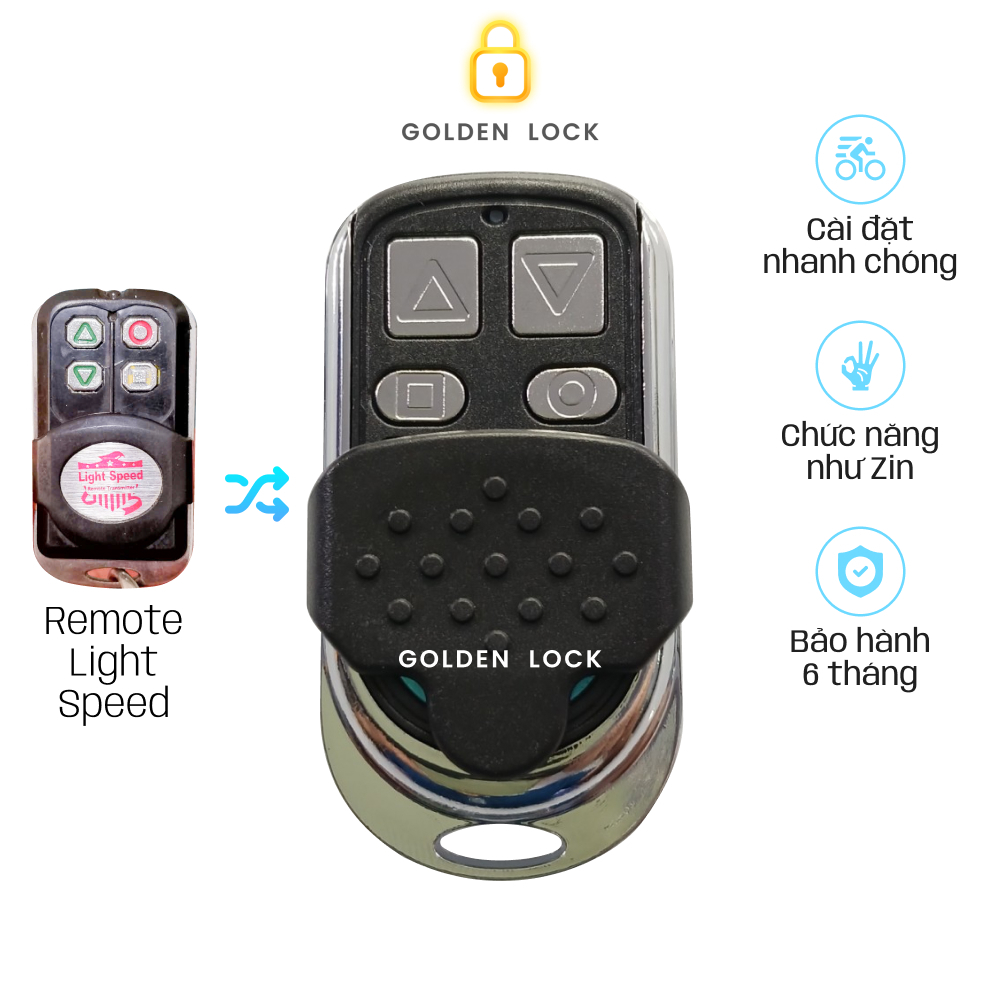 Remote cửa cuốn Light Speed 365 Mhz mẫu mới