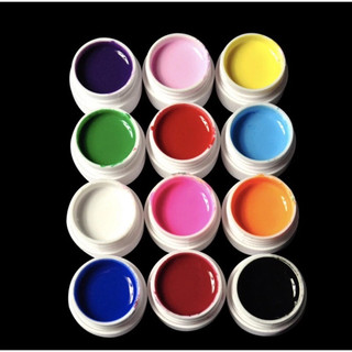 Sét gel vẽ PAINTING Set Gel 12 Màu Vẽ Nail Tạo Loang Không Vón