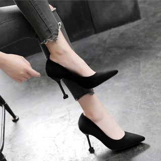 HÀNG CÓ SẴN BIG SIZE __ Giày cao gót da lộn cao cấp (Size 40-43)