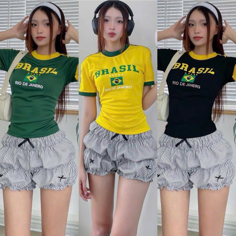 ÁO CROPTOP BRASIL THỂ THAO HOTTREND