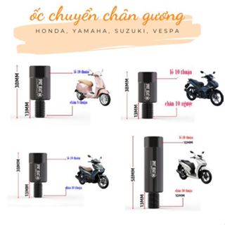 Ốc nối chân gương Spirit Beast Chính hãng , Ốc chuyển chân gương Nhôm cnc