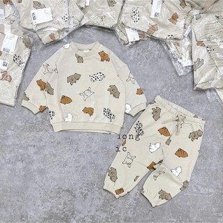 Set bộ thu đông bé trai nỉ H&M Auth