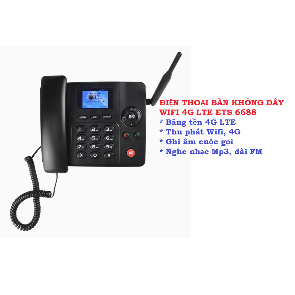 Digimix - Điện Thoại Bàn Không Dây Dùng Sim Các Loại: VinaPhone, Viettel, Mobifone, Gphone, HomePhon