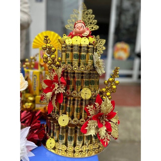 1 tờ tiền USD mạ vàng, đồng đô la mạ vàng làm tháp tỏi, làm oản, giỏ hoa, tháp bánh tháp nước Tài lộc, giỏ quà Tết