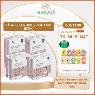 Bỉm tã quần/ tã dán ĐÊM Applecrumby Airplus Overnight tã ngựa siêu thấm hút và khô thoáng [babyUS]