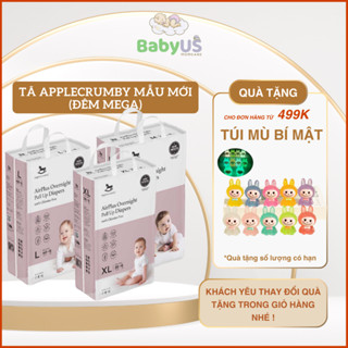 Bỉm tã quần/ tã dán ĐÊM Applecrumby MEGA GÓI TO tã ngựa siêu thấm hút và khô thoáng [babyUS]