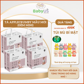 Bỉm tã quần/ tã dán ĐÊM Applecrumby đủ size S/M/XL/XXL tã ngựa siêu thấm hút và khô thoáng [babyUS]