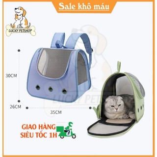 Balo vận chuyển chó mèo chất liệu lưới thoáng khí, balo thú cưng