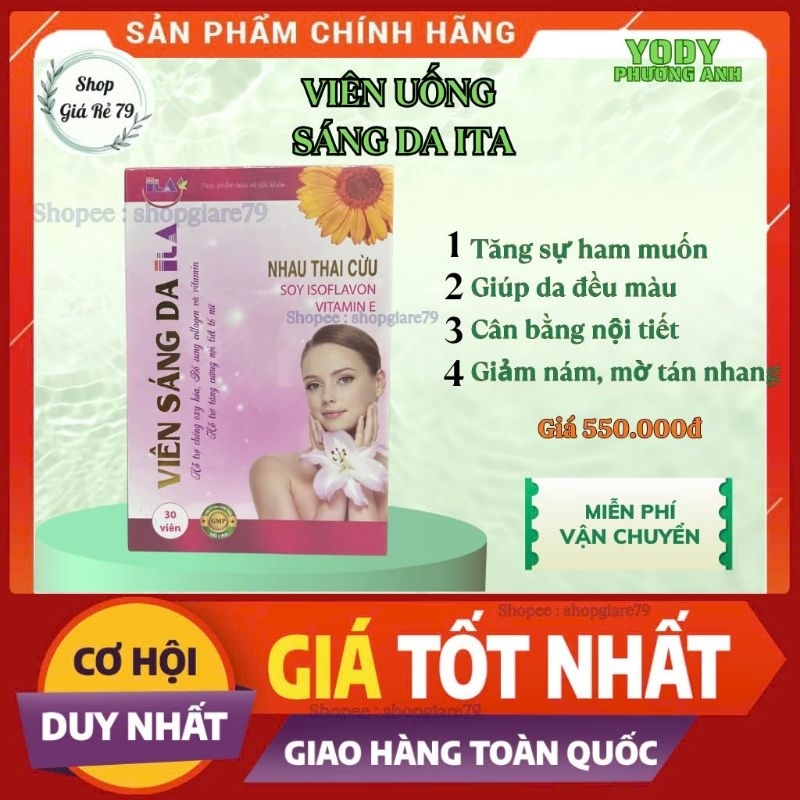 VIÊN UỐNG SÁNG DA ILA [ HỘP 30 VIÊN ] DATE MỚI sx Tháng 8/2027