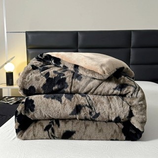 Chăn bông mùa đông lông chồn cao cấp, Chăn đại hàn nhập khẩu mẫu mới năm 2024 nặng 4kg