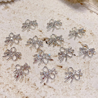 Tổng Hợp Charm Nail Hình Nơ, Charm Đính Móng Nơ Đá