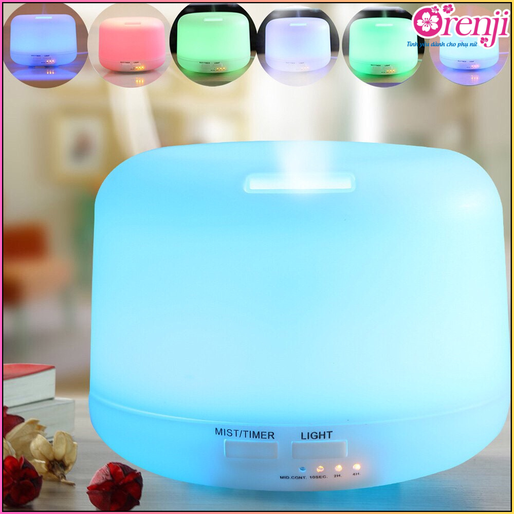 Máy khuếch tán tinh dầu, đèn xông tinh dầu dung tích 550ML kèm điều khiển từ xa