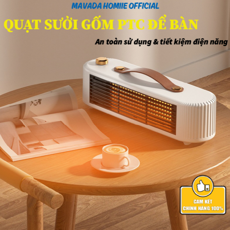QUẠT SƯỞI GỐM PTC ĐỂ BÀN,KHÔNG GÂY KHÔ DA,KHÔNG ĐỐT CHÁY OXI TRONG PHÒNG,SỬ DỤNG LINH HOẠT,TIẾT KIỆM ĐIỆN