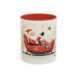 Cốc Giáng sinh hình xe trượt tuyết Santa Reindeer
