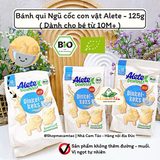 Bánh qui ngũ cốc hữu cơ hình con vật Alete ăn dặm cho bé - 125g