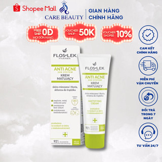  Kem Dưỡng Floslek Anti Acne Mattifying Cream 50ml Chính Hãng Kem Kiểm Soát Dầu Mụn và Điều Tiết Nhờn 