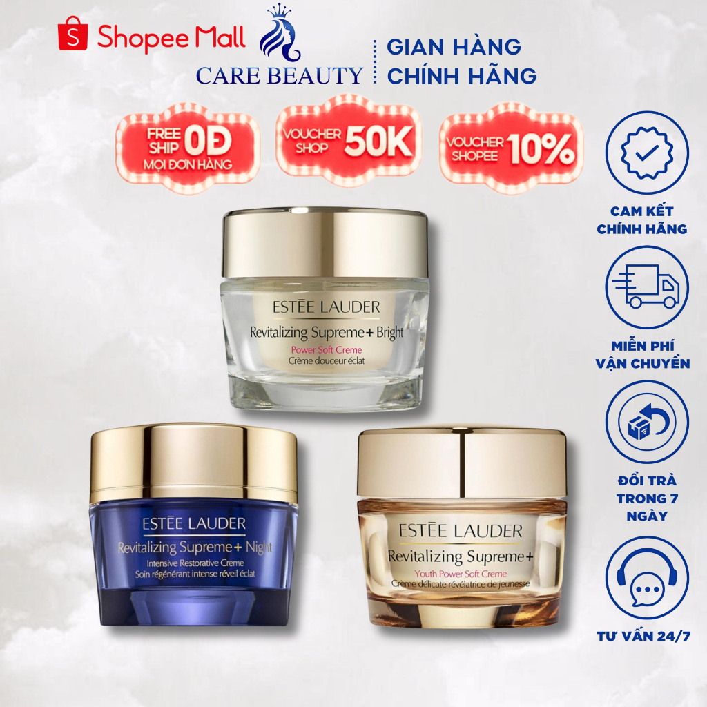 Kem Dưỡng Trắng Da Chống Lão Hóa Estee Lauder Revitalizing Supreme+ Bright Power Soft Creme 15ml