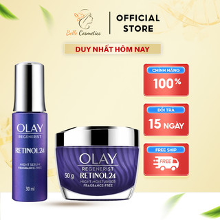  Kem Dưỡng Ban Đêm + Serum Thúc Đẩy Tái Tạo Da Mờ Nếp Nhăn OLAY REGENERIST Chiết Xuất RETINOL 50G + 30ML 